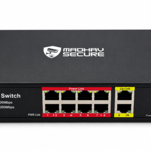 10 Port Full Gigabit PoE Switch | 8 PoE + 2 Gigabit Uplink | High-Speed Network Switch