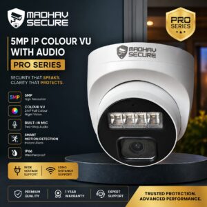 5MP IP Colour Vu Camera with Audio – Pro Series | Smart Dome IP Camera